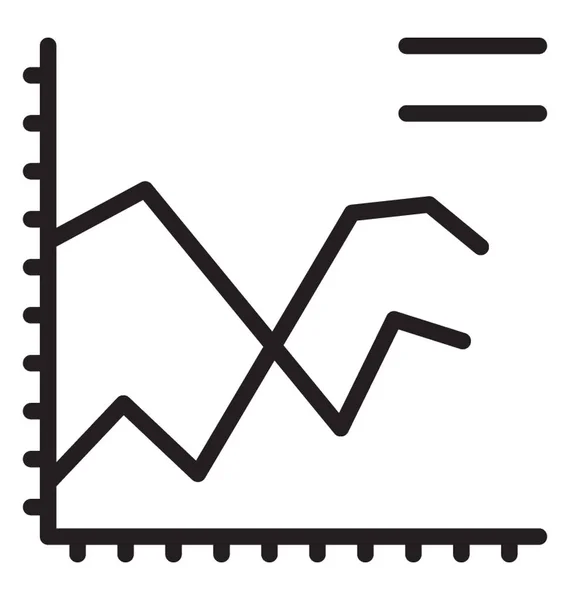 Design Ícone Gráfico Linha Isolada Simples — Vetor de Stock