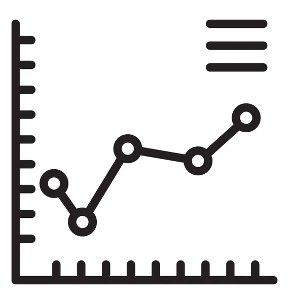 Jednoduché Linie Izolovaných Graf Ikony Designu — Stockový vektor