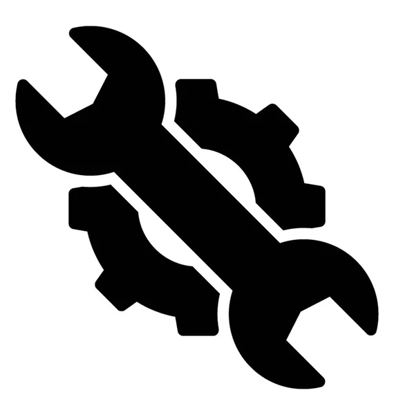 Klíč Kolečkem Symbolem Technické Podpory — Stockový vektor