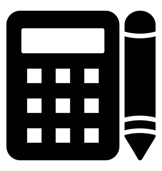 Dispositivo Cálculo Eletrônico Portátil Calculadora —  Vetores de Stock