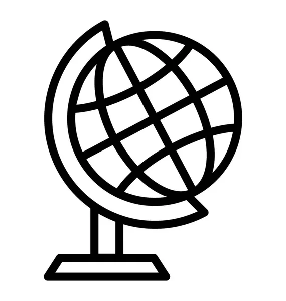 Table Globe Icon Design Geography Concept — Stock Vector