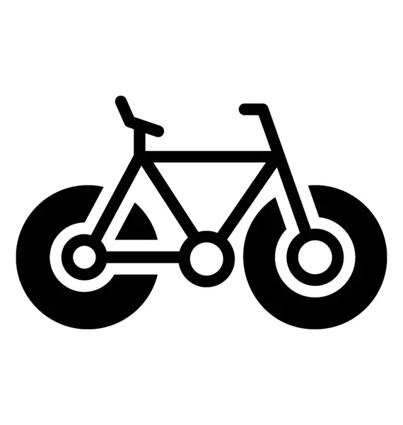 Veículo Remo Com Dois Pneus Ícone Bicicleta — Vetor de Stock