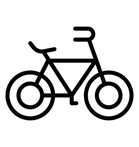 Paddling Vehicle Two Tires Bicycle Icon — Stock Vector
