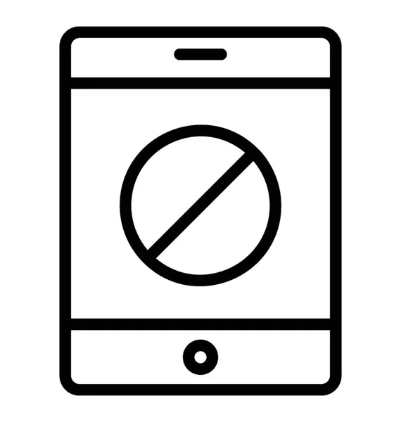 Une Icône Mobile Ayant Sign Écran — Image vectorielle