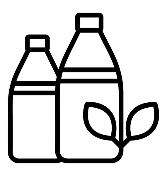 Icono Una Botella Con Una Flecha Signos Que Representan Botella — Vector de stock