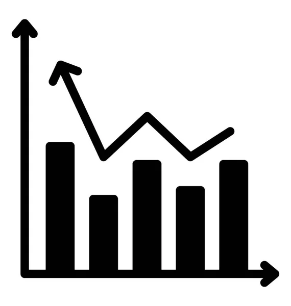 Диаграмма Стрелками Роста Значок Диаграммы Роста — стоковый вектор
