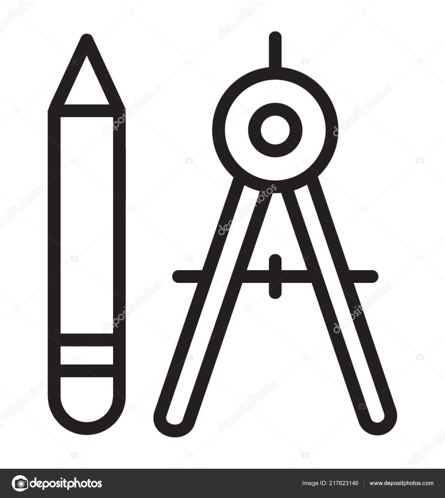 Przyrząd Rysunek Techniczny Ołówek Kompas Rysunek Wektor