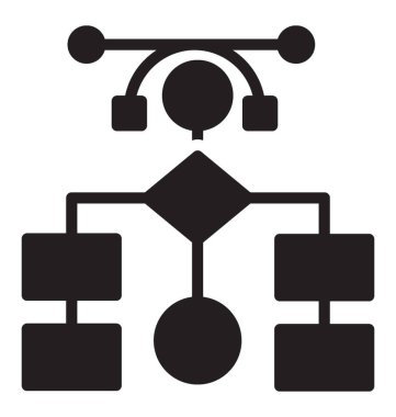 Workflow diagram, algorithm or data structure icon vector clipart svg vector 