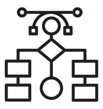 Workflow diagram, algorithm or data structure icon vector clipart svg vector 