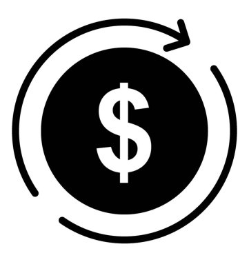 Dolar para ve ok olduğunu nakit akışı sembolü 