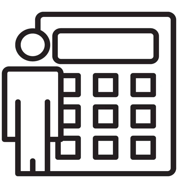 Business Professional Calculator Denoting Icon Auditor — Stock Vector