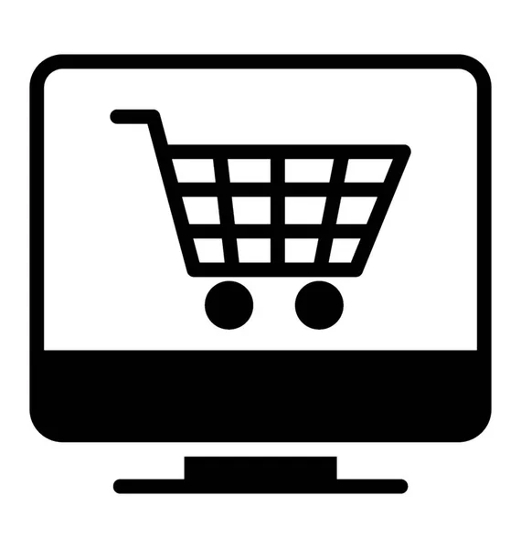 Eimer Laptop Ist Commerce — Stockvektor