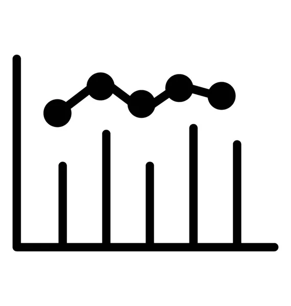 Gráfico Barras Con Diferentes Hitos Que Muestran Análisis Empresarial — Archivo Imágenes Vectoriales