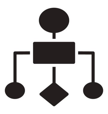 Workflow diagram, algorithm or data structure icon vector clipart svg vector 