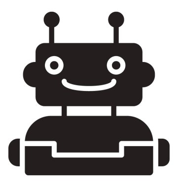 Sanal gerçeklik, robot simge görüntüsünü yapay zeka 