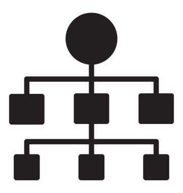 Workflow diagram, algorithm or data structure icon vector clipart svg vector 