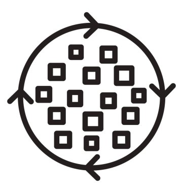 Diagram, algorithm or data structure icon vector clipart svg vector 