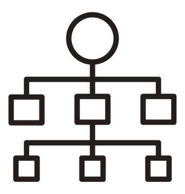 Workflow diagram, algorithm or data structure icon vector clipart svg vector 