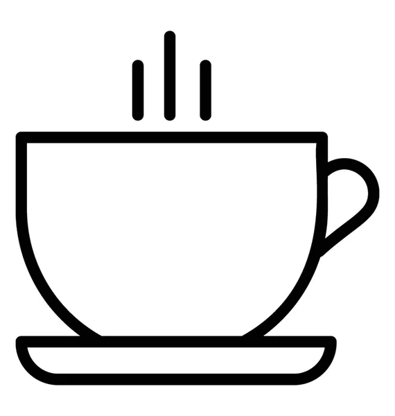Ζεστό Τσάι Πιατάκι Είναι Δροσιστικό Ποτό — Διανυσματικό Αρχείο