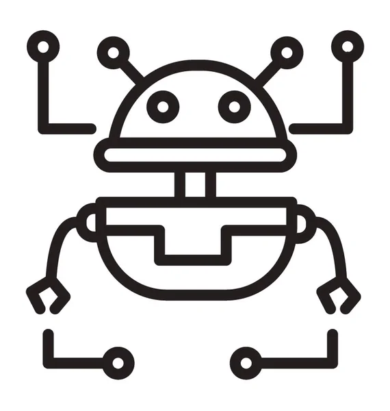 Τεχνητής Νοημοσύνης Στην Εικονική Πραγματικότητα Ρομπότ Εικονίδιο Εικόνας — Διανυσματικό Αρχείο