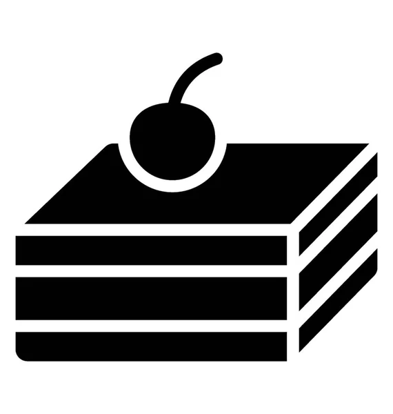 Dessert Kaka Slice Bageri Objekt — Stock vektor