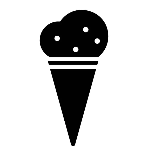 Морозиво Над Конусом Відоме Конусне Морозиво — стоковий вектор