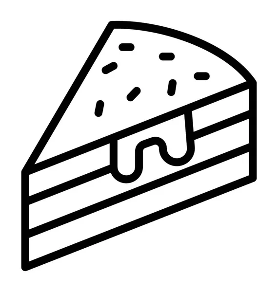 Dessert Kuchen Scheibe Backwaren — Stockvektor