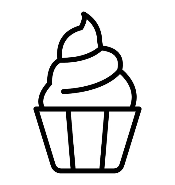 Frozen Sweet Dessert Ice Cream Cup — Stock Vector