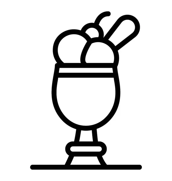 ของหวานแช ไอศกร มเจลาโต ในถ วยไอศกร — ภาพเวกเตอร์สต็อก