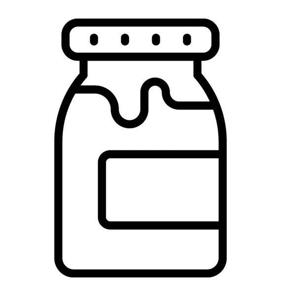 Flacon Emballé Pour Contenir Des Aliments Connus Sous Nom Pot — Image vectorielle