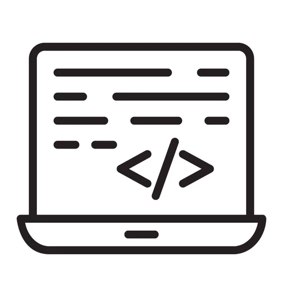 Laptop Mit Html Codierung — Stockvektor