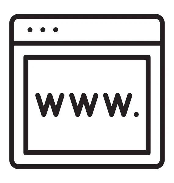 Uma Janela Web Com Texto Www Site — Vetor de Stock