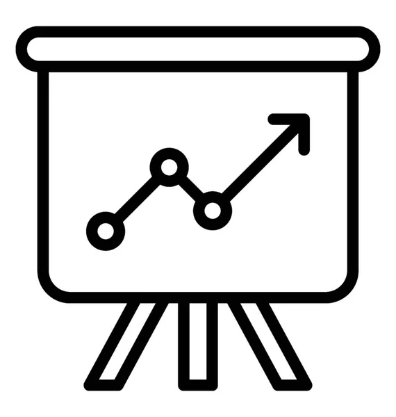 Poster Presentation Easel Board Business Analysis — Stock Vector