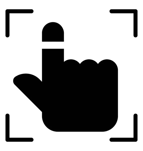 Prst Dotýká Obrazovky Skener Otisků Prstů — Stockový vektor