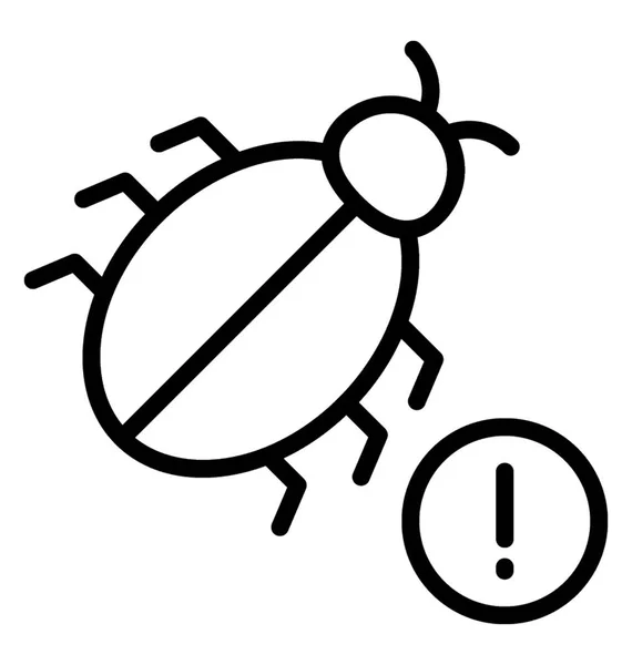 Insetto Icona Che Mostra Concetto Bug — Vettoriale Stock