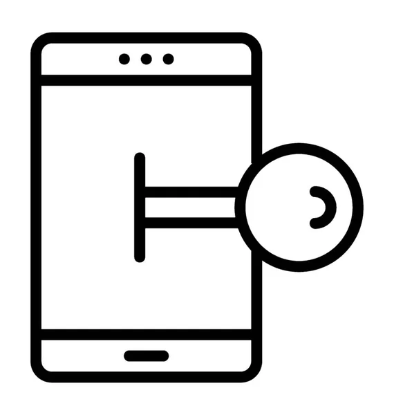 Мобильная Безопасность Неавторизованного Пользователя — стоковый вектор