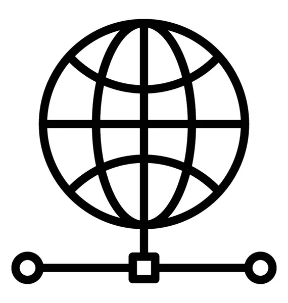 Globe Uzly Symbolem Internet — Stockový vektor