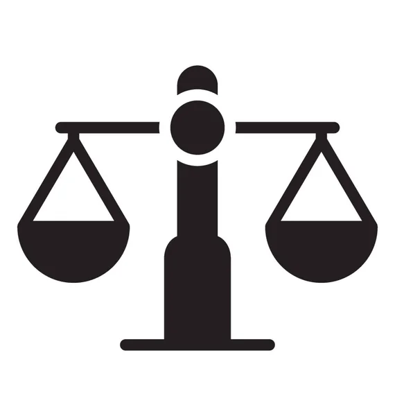 Символ Закона Справедливости Значок Баланса Шкалы — стоковый вектор