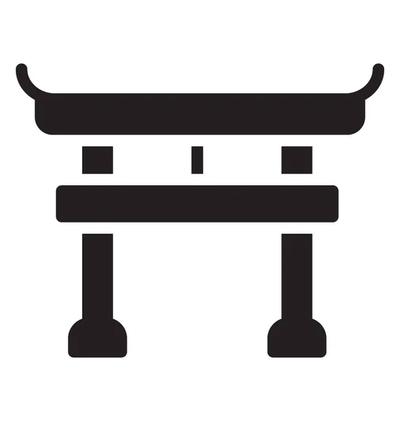 Міядзіма Хіросіма Японія Біля Плаваючих Воріт Храму Іцукусіма — стоковий вектор