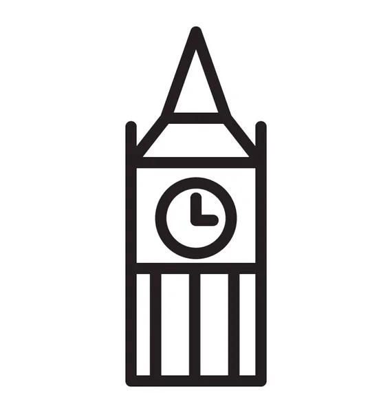 Famosa Torre Grande Relógio Ben Londres Reino Unido — Vetor de Stock