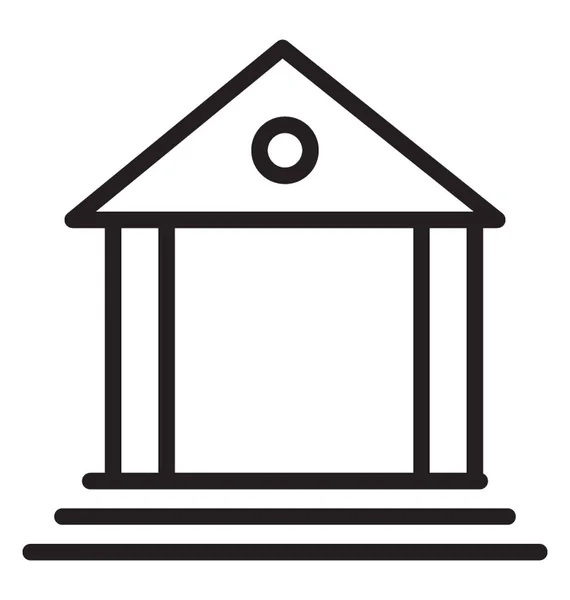 Государственное Здание Векторная Икона Здания Суда — стоковый вектор
