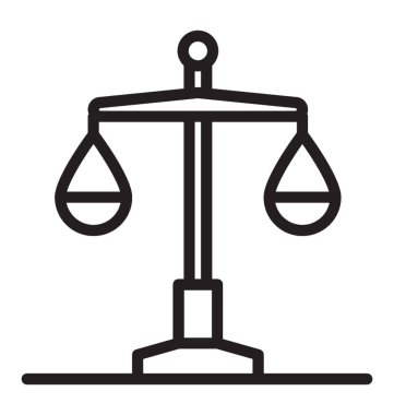 Hukuk ve adalet, denge ölçek simgesi simgesi 
