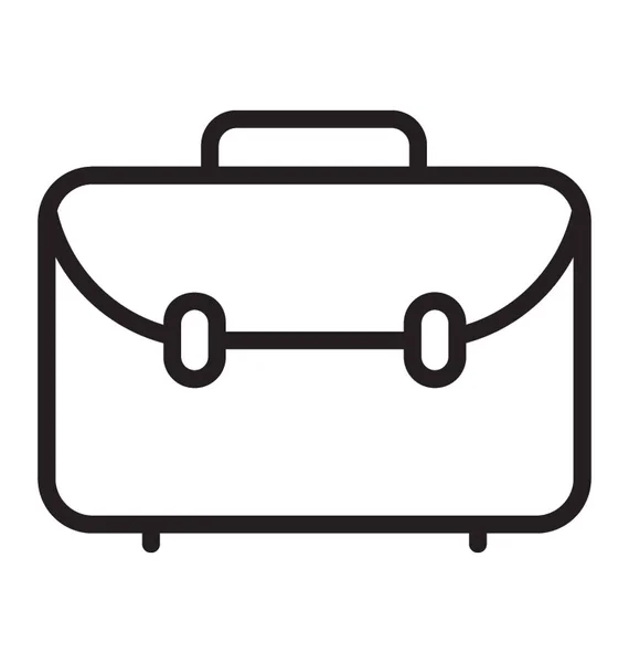 Office Case Portfolio Bag Line Icon — Stock Vector