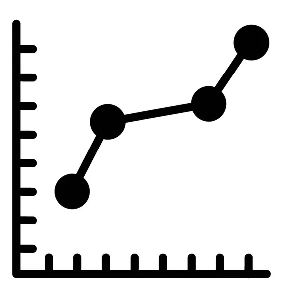 Darstellung Der Geschäftsanalyse Mittels Liniendiagramm — Stockvektor