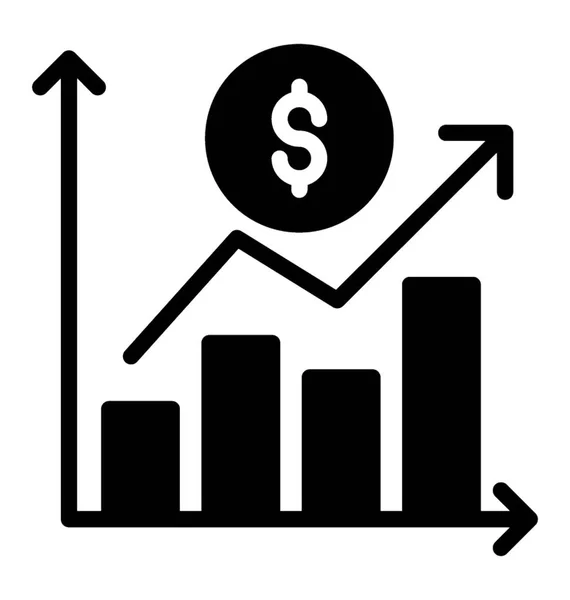 Gráfico Con Informe Evaluación Financiera Que Simboliza Informe Mercado — Vector de stock