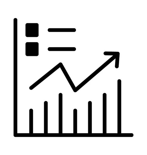 Quadro Que Mostra Estatísticas Das Empresas Através Representação Gráficos Linha — Vetor de Stock