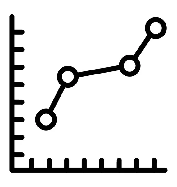 Business Analysis Depiction Line Graph — Stock Vector