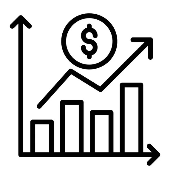 Gráfico Com Relatório Avaliação Financeira Que Simboliza Relatório Mercado — Vetor de Stock