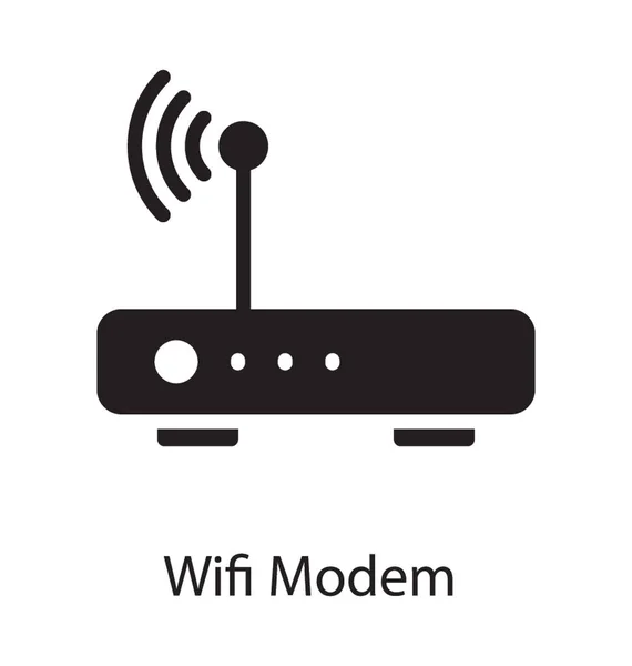 インターネットと Wifi モデム信号を Wifi モデムとして知られています — ストックベクタ