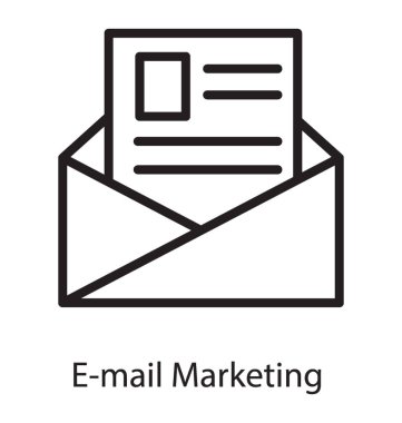 İleti zarfı kağıt içeren e-posta pazarlama sembolüdür 